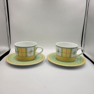 Mikasa English Rose (Porcelain) SL112 - 2 1/2" Flat Cup & Saucer - set of 2